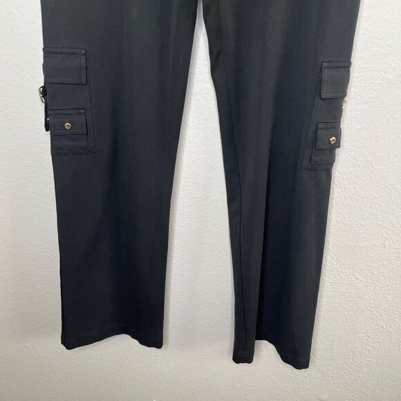 St. John Sport Womens 10 Logo Hardware Stretch Knit Cargo Pants - Picture 3 of 12